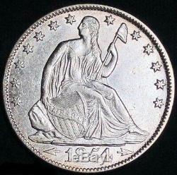 1854 O Assis Liberté Demi-dollar Avec Des Flèches Scarce Old Coin