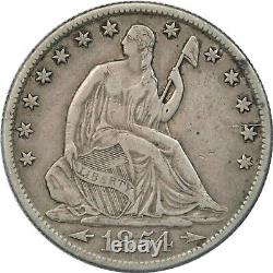 1854-O Demi-Dollar Assis à la Liberté avec Flèches, 50C, Très Beau TB+