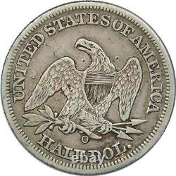 1854-O Demi-Dollar Assis à la Liberté avec Flèches, 50C, Très Beau TB+
