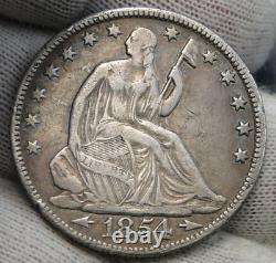 1854 O Liberté Assise Demi-dollar