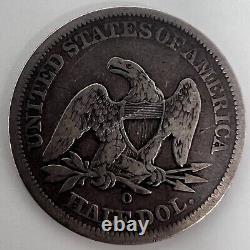 1854-o 50c Flèches Assises Liberté Demi-dollar Très Bon Vg / Vf