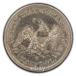 1854-o 50c Seated Liberty Argent Demi-dollar Xf/au Dets Sku-h1652