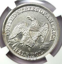 1854-o Arrows Seated Liberty Demi-dollar 50c Ngc Au Détails Rare Date Pièce