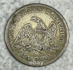 1854-o Arrows Sièged Liberty Half Dollar Pièce Non Certifiée