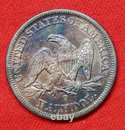 1854-o Seated Liberty Argent Demi-dollar 50c Type 4 Flèches Livraison Gratuite Aux États-unis
