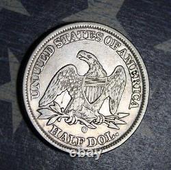 1854-o Seated Liberty Argent Demi-dollar Pièce Collector Livraison Gratuite