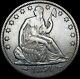 1854-o Seated Liberty Demi-dollar Argent - Magnifique Type Us Pièce #r283