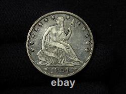 1854-o Seated Liberty Demi-dollar Choice Vf/xf Sharp Type Coin