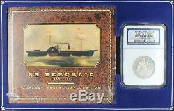 1855/54 Ss République Shipwreck 50c Arrows Seated Liberté Ngc Half Dollar Coin