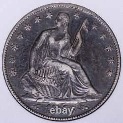 1855-O Demi-dollar Liberté assise original! ANACS EF45 XF45 Porte-savon ACLM
