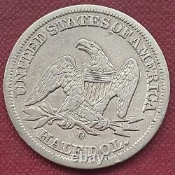 1855 O Demi-dollar à l'effigie de la Liberté assise, meilleure qualité XF + Détails #53287