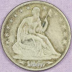 1855 O Liberté Assise Demi-dollar Type De Cicatrice Pièce Avec Flèches