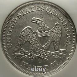 1855-o Arrows Ngc Épave Ss République Sièged Liberty Half Dollar 50c Us Coin