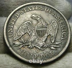 1855-o Liberté Assise Demi-dollar 50 Cents, Nice Coin, Livraison Gratuite (9383)