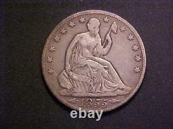 1855-o/o Seated Liberty Half Dollar Rpm-1 Fs-501 Grande Variété! -d8629scxx2