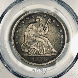 1856 Demi-dollar à l'effigie de la Liberté assise PCGS VF30 Beaux détails originaux (h34)