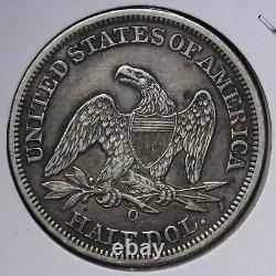 1856-O Demi-dollar en argent Liberty assis CHOICE AU E351 KCEK