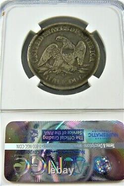 1856 O Seated Liberty Argent Demi-dollar Ngc Vf 20