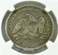 1856 O Seated Liberty Argent Demi-dollar Ngc Vf 20