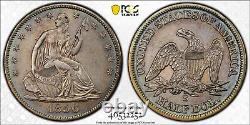 1856 S Seated Liberty Half Dollar Pcgs Gold Shieldt Véritable Au Détails