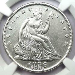 1856-o Seated Liberty Demi-dollar 50c Ngc Au Détails Rare Date Pièce