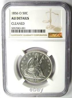 1856-o Seated Liberty Demi-dollar 50c Ngc Au Détails Rare Date Pièce