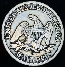 1857 O Demi-Dollar Liberty Assise 50C Non Classé Choix 90% Argent Pièce de Monnaie des États-Unis CC19917