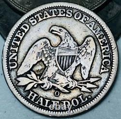 1857 O Demi-Dollar Liberty Assise 50C Non Classé Choix 90% Argent Pièce de Monnaie des États-Unis CC19917