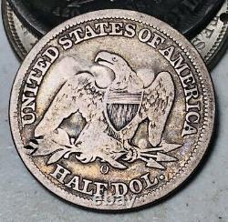 1857 O Seated Liberty Half Dollar 50c Counterstamp Choix Argent Us Pièce Cs10535