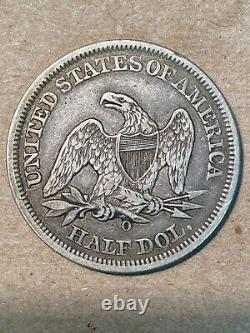 1857 Siège Liberty Argent Demi-dollar Xf