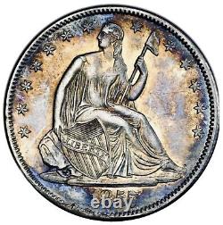 1857-o Demi-dollar assis Liberty? Détails PCGS AU Chip Denticles, Grand œil