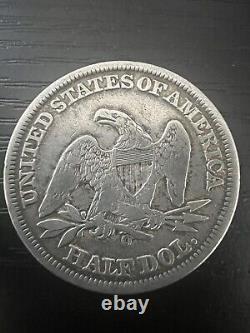 1858 Demi-dollar Liberté assise en argent à 90% de La Nouvelle-Orléans 50C Belle PIÈCE AMÉRICAINE