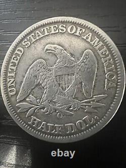 1858 Demi-dollar Liberté assise en argent à 90% de La Nouvelle-Orléans 50C Belle PIÈCE AMÉRICAINE