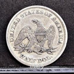 1858 Liberté Assise Demi-dollar Vf (#38276)