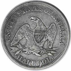 1858 Liberty Seated Half Dollar Vf Non Certifié #124