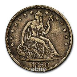 1858 Liberty Seated Half Dollar Xf Sku#2443