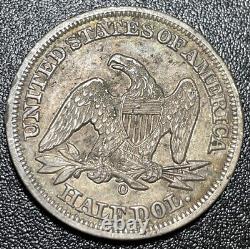 1858-O Demi-dollar Liberté Assise Détails XF Dommages Extrêmement Bien Argent