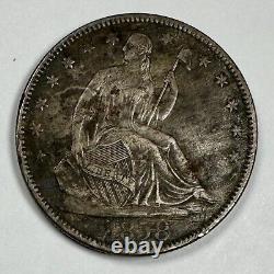 1858-O Demi-dollar à l'effigie de la Liberté assise XF BELLE PIÈCE