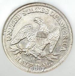 1858-O Demi dollar à la Liberté assise 50C. NGC SS Épave Détail AU / UNC.
