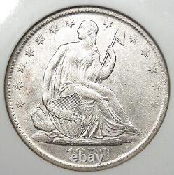 1858-O Demi-dollar assis de liberté 50C. NGC SS Naufrage AU / Détail UNC