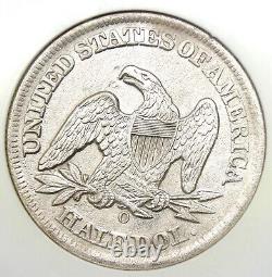 1858-O Demi-dollar assis de liberté 50C. NGC SS Naufrage AU / Détail UNC