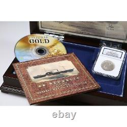 1858 O Seated Liberty 50c Shipwreck Ss Republic Coin Avec Deluxe Box DVD & Coa