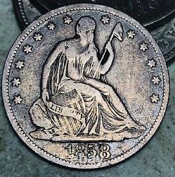 1858 O Seated Liberty Half Dollar 50c Ungraded Choice Silver Us Coin Cc16519