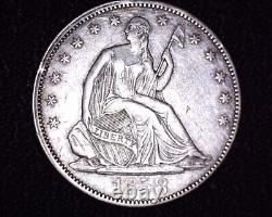 1858 P Seated Liberty Half Dollar Excellent État V-1 Reprise # H050