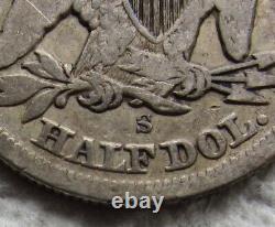 1858-S Demi-Dollar en argent à l'effigie de la Liberté assise - Date rare - San Francisco - Qualité moyenne