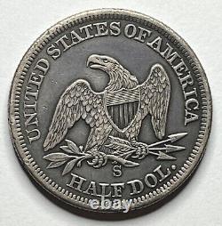1858-S Demi-dollar à l'effigie de la Liberté assise en haute qualité, meilleure date 50C K029