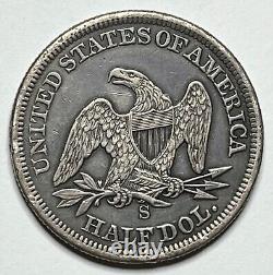 1858-S Demi-dollar à l'effigie de la Liberté assise en haute qualité, meilleure date 50C K029