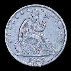 1858-o Demi-dollar Liberty assise ! En condition spectaculaire