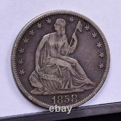 1858-o Liberté Assise Demi-dollar Ch Vf (#44830)