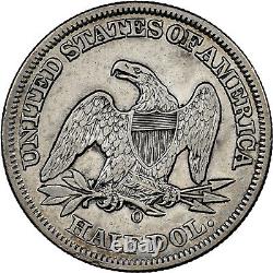 1858-o Seated Liberty Half Dollar No Devise Ngc Xf Détails! R4.4 Rareté